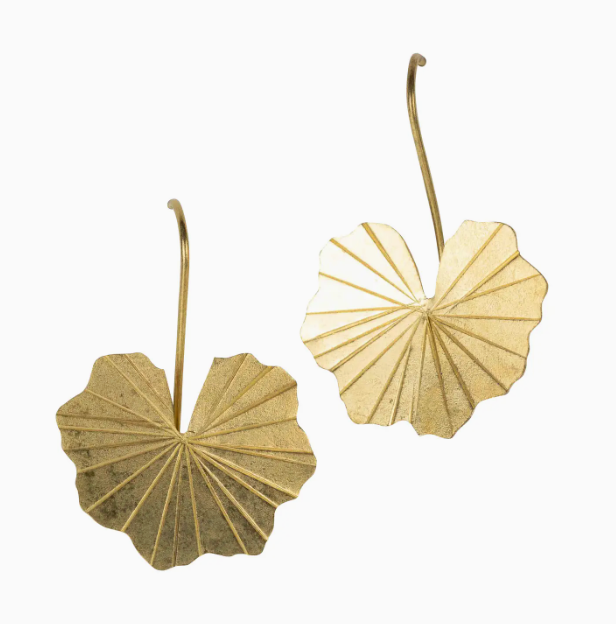 Lotus Leaf Drop Earring